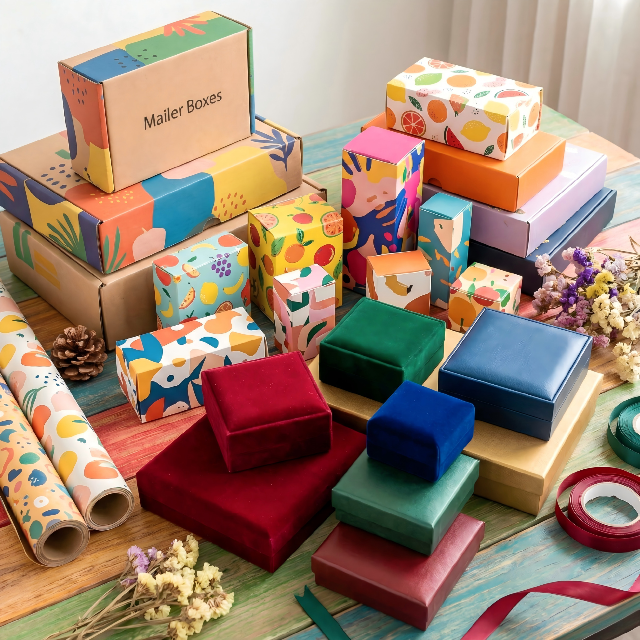 Custom shipping boxes, mailer boxes and rigid gift boxes